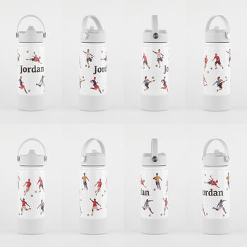 Personalised Insulated Football Bottle School Travel, 2 of 3