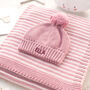 Dawn Pink Welcome Baby Knitted Essentials And Toy Gift Set, thumbnail 6 of 12