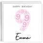 Personalised 9th Birthday Card For Her, thumbnail 2 of 2