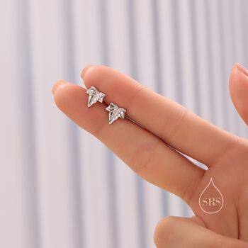 Swiss Cheese Stud Earrings In Sterling Silver, 4 of 11