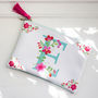 Floral Letter Pouch With Tassle, thumbnail 1 of 5