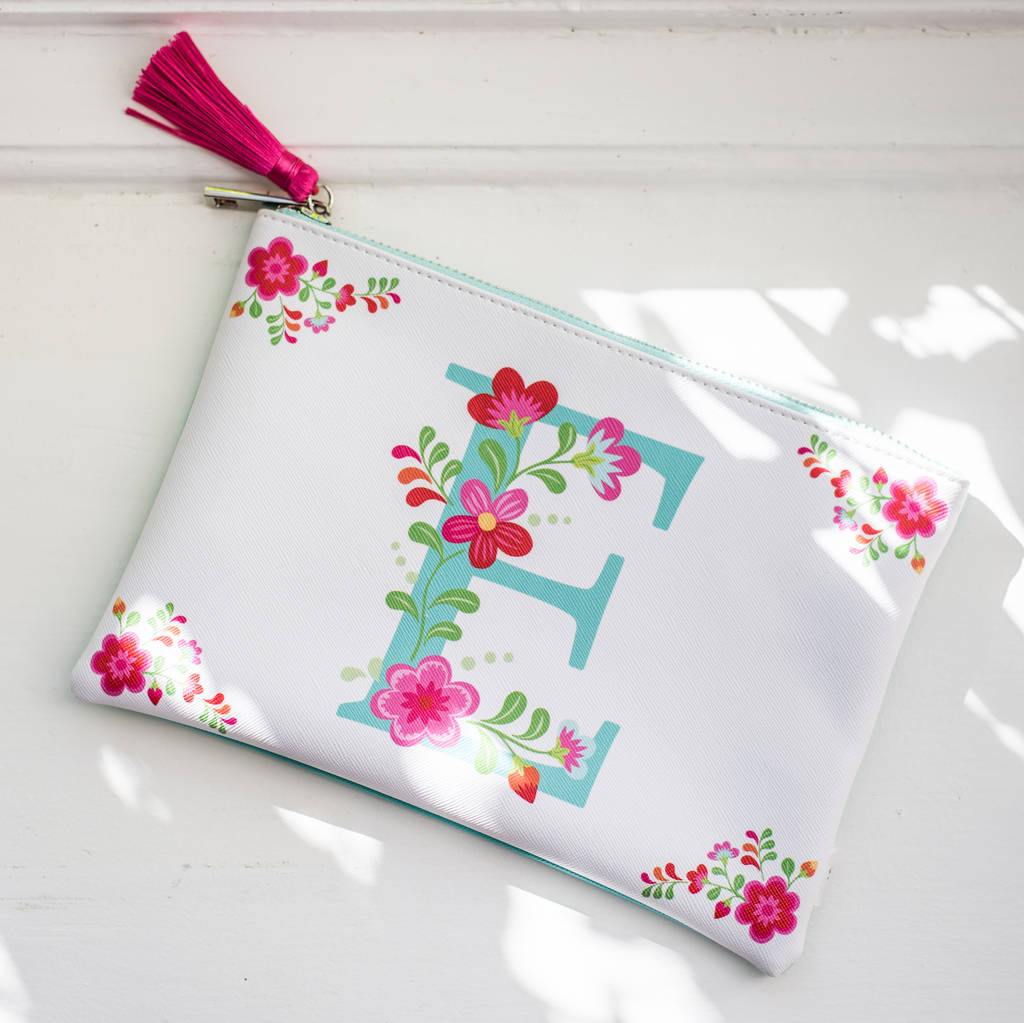 Floral Letter Pouch With Tassle, 1 of 5