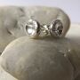 Silver Crater Stud Earrings, thumbnail 4 of 7