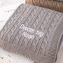 Baby Boys Hound Grey Cable Blanket, thumbnail 10 of 12