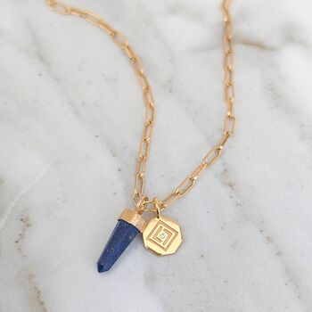 The En Pointe Duo Lapis Lazuli Necklace, 2 of 8