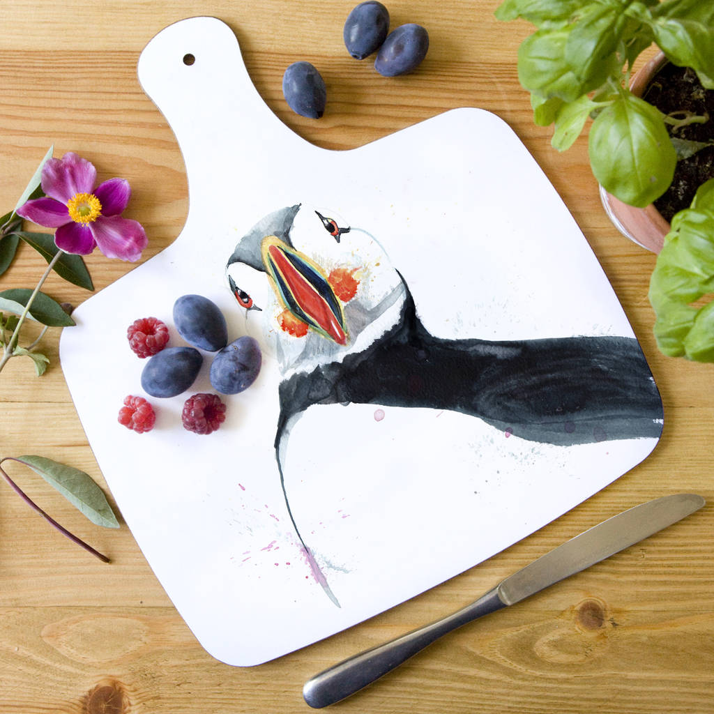 Inky Puffin Chopping Board, 1 of 4