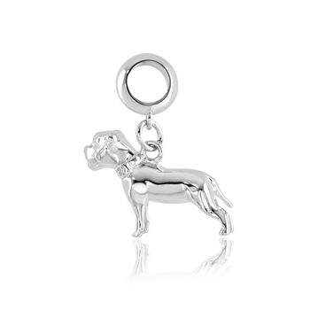 Staffordshire Bull Terrier Charm Sterling Silver, 3 of 10