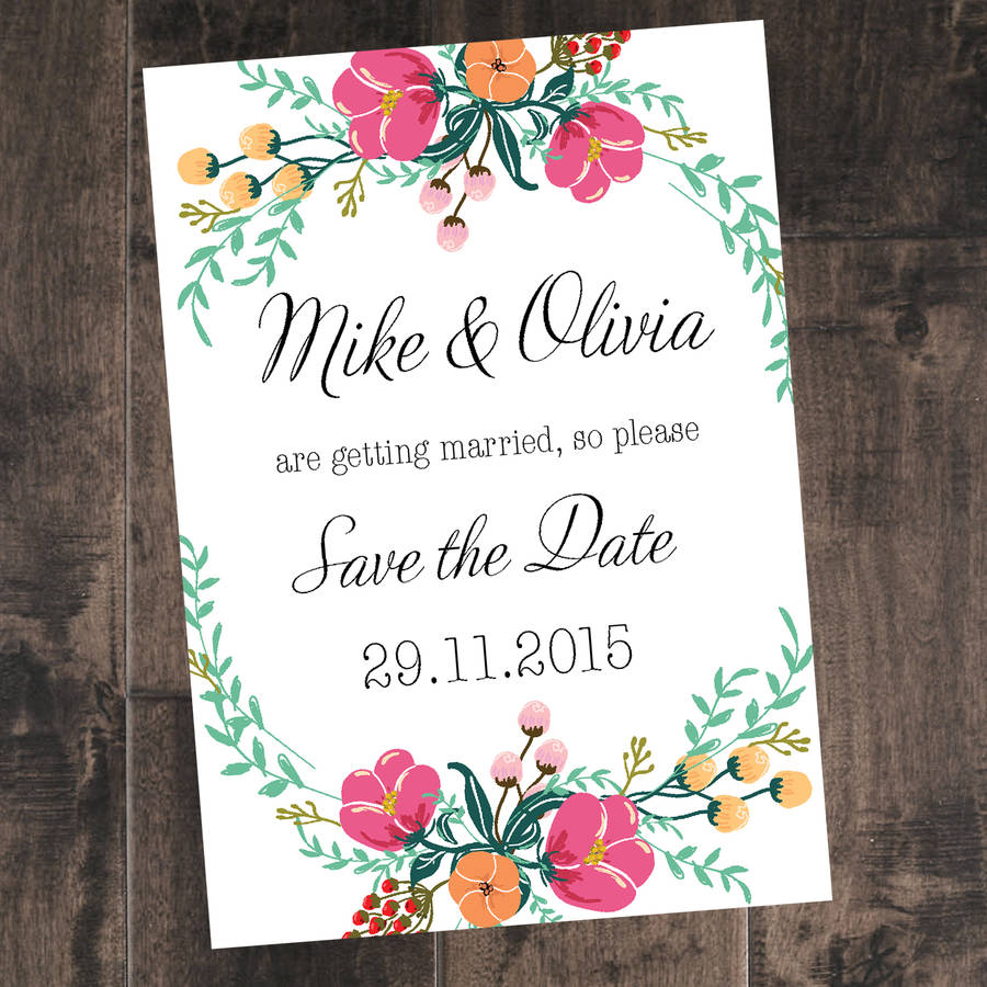 personalised vintage save the date cards by violet pickles ...