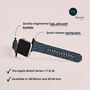 Blue Polka Dot Vegan Leather Apple Watch Band, thumbnail 4 of 6