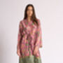 Vintage Pink Silk Blend Kimono Dressing Gown, thumbnail 3 of 5
