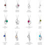 Choose Your Birthflower Month Necklace 925 Silver, thumbnail 3 of 9