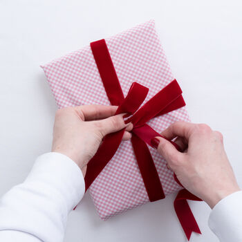 Luxury Reusable Gingham Fabric Gift Wrap, 7 of 7