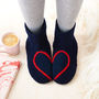 Hidden Love Heart Crochet Slipper Socks, thumbnail 7 of 12