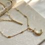 Crescent Moon Multi Strand Layering Charm Necklace, thumbnail 3 of 4