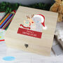 Personalised Colourful Tiny Tatty Teddy Large Wooden Christmas Eve Box, thumbnail 1 of 4