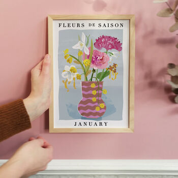 Seasonal Flowers Personalised Print, 9 of 12