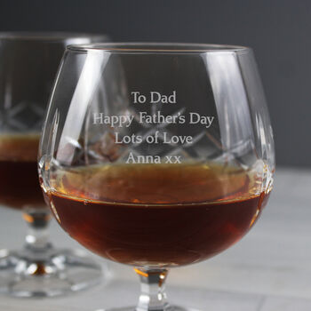 Crystal Cut Brandy Cognac Personalised Glass, 6 of 11