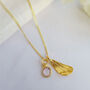 October Birthflower Birthstone Gold Plated Necklace 925, thumbnail 6 of 9