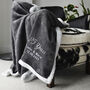 Personalised Silver Wedding Anniversary Charcoal Throw, thumbnail 1 of 5