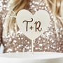 Heart Initials Personalised Wedding Cake Topper, thumbnail 1 of 3