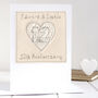 Personalised 12th Silk Wedding Anniversary Card, thumbnail 1 of 8