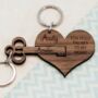 Personalised Key To My Heart Keyring Set Of Two, thumbnail 1 of 3