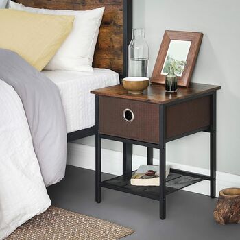 Two Side Tables End Tables Nightstands With Drawer, 3 of 9