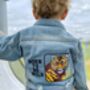 Personalised Baby/Toddler Denim Jacket With Tiger, thumbnail 1 of 11