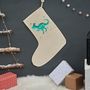 Personalised Christmas T Rex Stocking, thumbnail 2 of 4