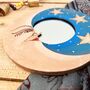 Wooden Celestial Moon And Star Mini Mirror, thumbnail 4 of 6