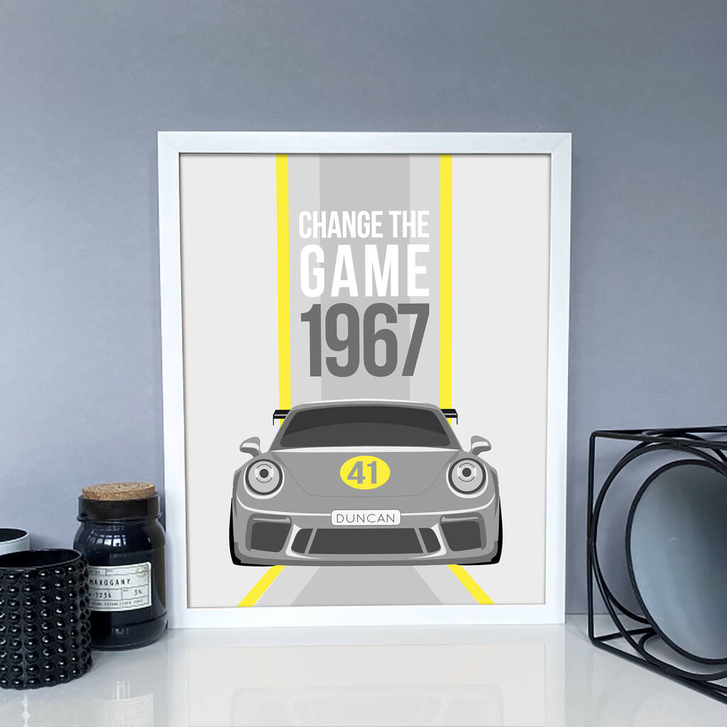Personalised Classic Car Poster By From A to You | notonthehighstreet.com