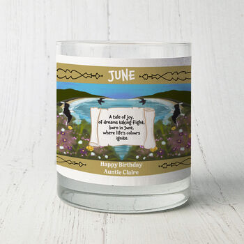 Personalised Handpoured Jasmine Scented Candle For June, 2 of 6