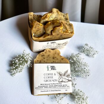 Soap Bar With Upcycled Exfoliating Coffee Grounds Eco Gift, 4 of 10