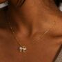 18k Gold Plated Bow Necklace, thumbnail 2 of 3