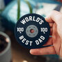 Funny Gift For Dad World's Best Dad Weight Coaster, thumbnail 4 of 6