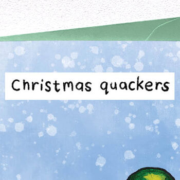 Christmas Quackers Duck Animal Pun Card, 4 of 4