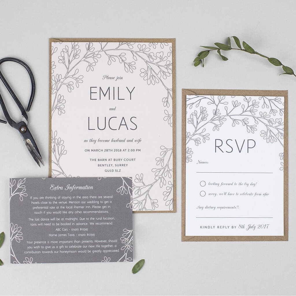 Secret Garden Wedding Invitation By Pear Paper Co. | notonthehighstreet.com