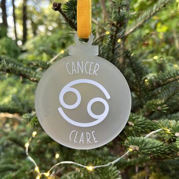 Cancer Zodiac Star Sign Christmas Decoration, 2 of 6