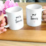 Personalised Wedding Mug Set Names, thumbnail 1 of 3