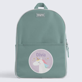 Personalised Unicorn Design Kids Everyday Backpack, 8 of 9