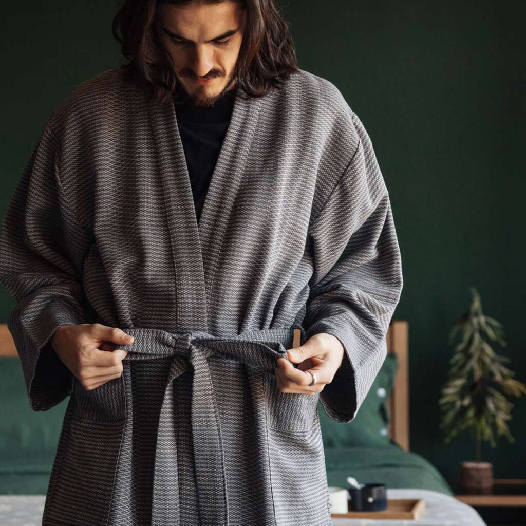 Kumsal Hand Loomed Cotton Dressing Gown, 1 of 3