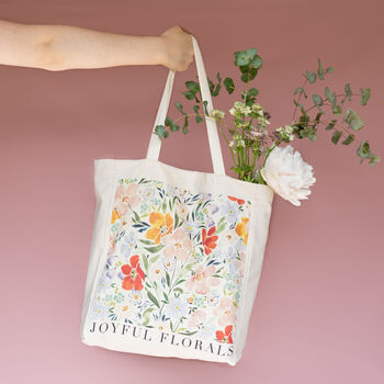 Joyful Florals Tote Bag By Ellie Mae Designs