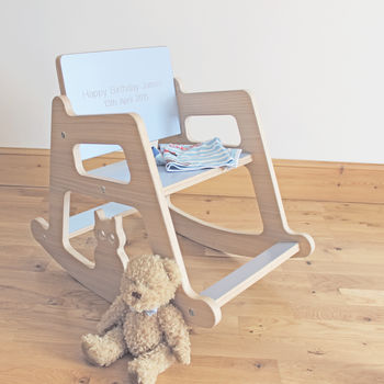 Personalised Wooden Children's Rocking Chair, 4 of 8