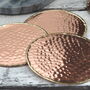 Shiny Copper Drink Coasters Set Of Four, thumbnail 3 of 3
