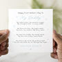 Personalised Poem 1st Daddy Father's Day Card, thumbnail 1 of 3
