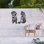 Geometric Dog And Cat Set Metal Wall Art Decor, thumbnail 1 of 10