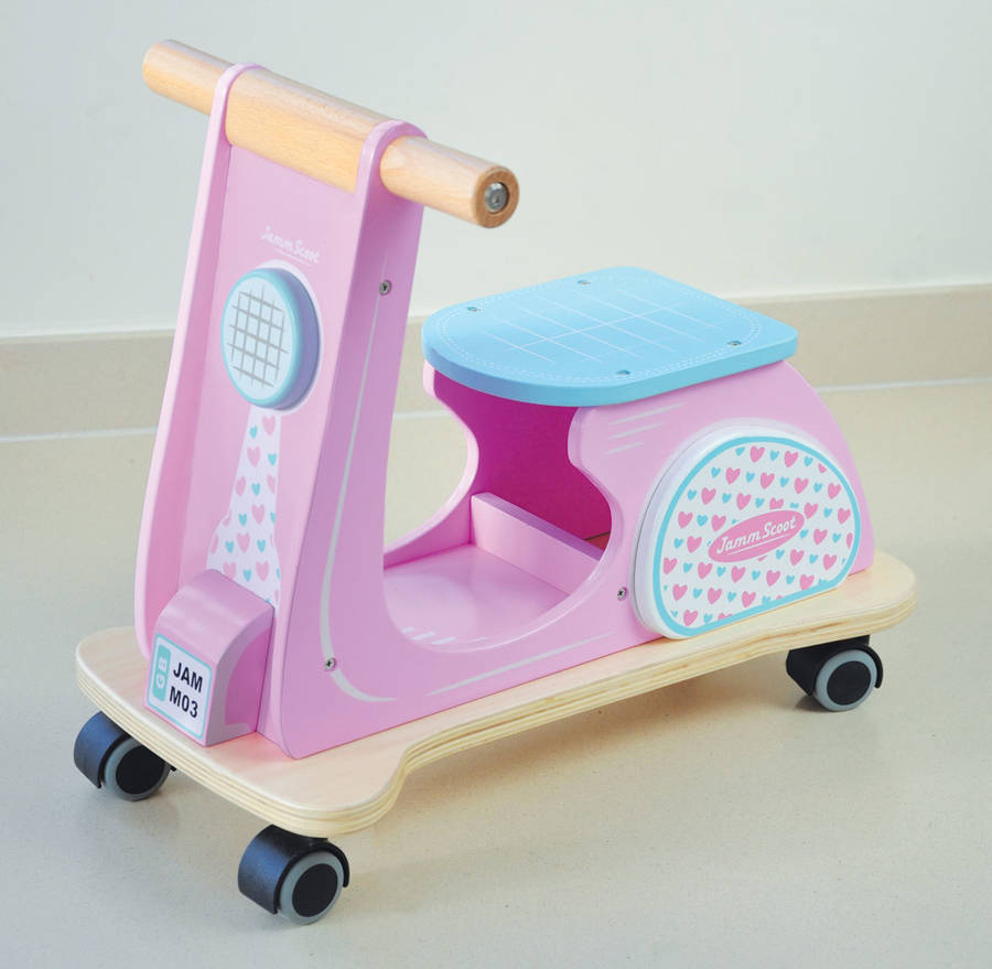 Ride On Retro Scooter Pink Racer