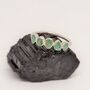 Emerald Sterling Silver Ring, thumbnail 1 of 10