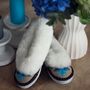 Childrens Turquoise Sheepers Slippers, thumbnail 3 of 5