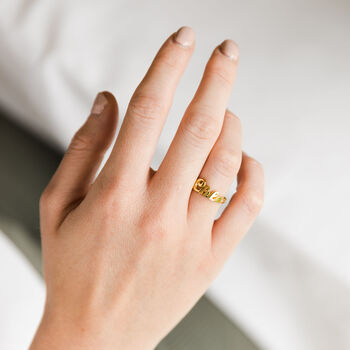 Personalised Script Name Ring In Sterling Silver Or Gold, 3 of 12